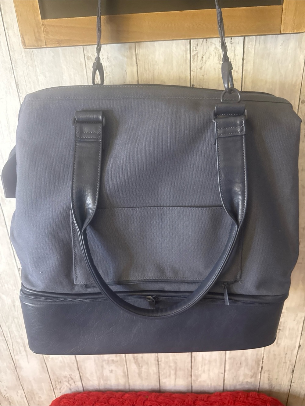 BÉIS The Weekender Bag Blue Travel Carry On Overnight Duffel W/ Shoulder Strap - Picture 8 of 11